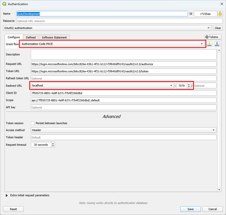 QGIS OAuth2 configuration – Authorization Code PKCE QGIS OAuth2 configuration – Authorization Code PKCE